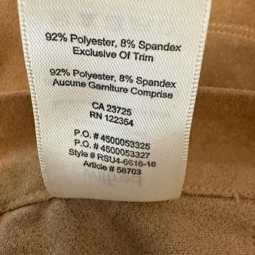Aritzia Wilfred Bossier High-Waisted Vegan Faux Suede Shorts Natural Tan Size XS